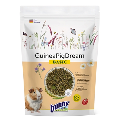BUNNY NATURE Caviadroom Basic 600 g – Compleet voer voor cavia's