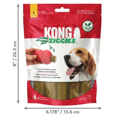 KONG Kauwsnacks Ziggies Enhanced S 198 gr – Ondersteunt mondgezondheid