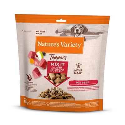 Natures Variety hondensnacks Freeze Dried Toppers Beef 120 gr - Natuurlijk