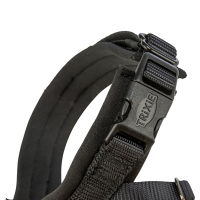 TRIXIE Paniekadapter Stay voor tuig neopreen gevoerd, verstelbaar - Zwart - L-XL (59-92 x 2,5 cm)