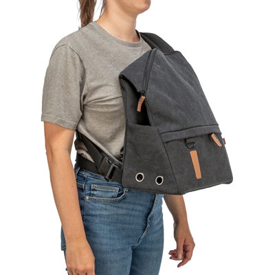 TRIXIE Hondentas Rugtas Bjorn Zwart 35×20 cm – Multifunctioneel