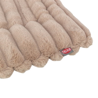 TRIXIE Ligmat Lonni Ribfluweel - Zacht pluche en luxe cord-look - Lichtbruin - 90x65 cm