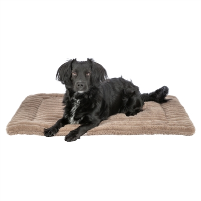 TRIXIE Ligmat Lonni - Ribfluweel & zacht ligcomfort - Lichtbruin - 130x90 cm