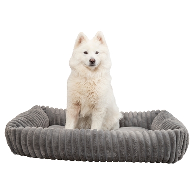 TRIXIE Hondenmand Lonni ribfluweel, dikke vulling - lichtbruin - 100x70 cm