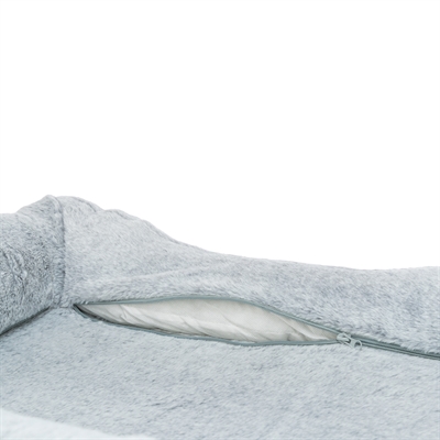 TRIXIE Hondenmand Lino Hoekig orthopedisch 2-laags memory foam - Grijs/lichtgrijs - 70x55 cm