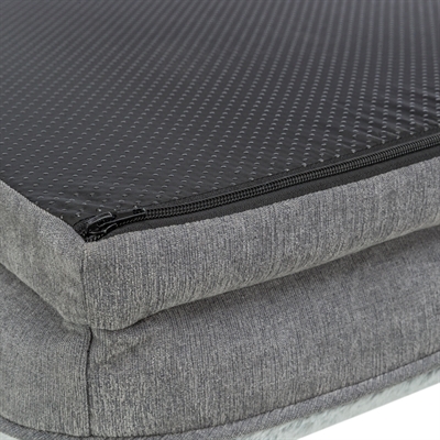 TRIXIE Hondenmand Lino | Orthopedisch 2‑laags (memory foam) - Grijs/lichtgrijs - 110x75 cm