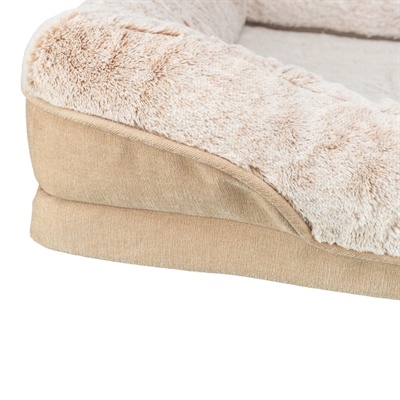 TRIXIE Hondenmand Lino Hoekig Orthopedisch (memory foam) - Beige - 110x75 cm