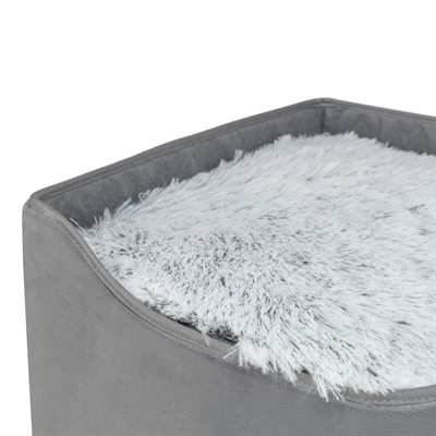 TRIXIE Kattenhuis Harvey 38×38 cm – Grijs-Wit/Zwart