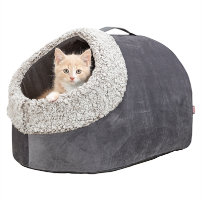 Trixie Kattenmand Iglo Calida 50×30×35 cm – Grijs-Wit/Zwart