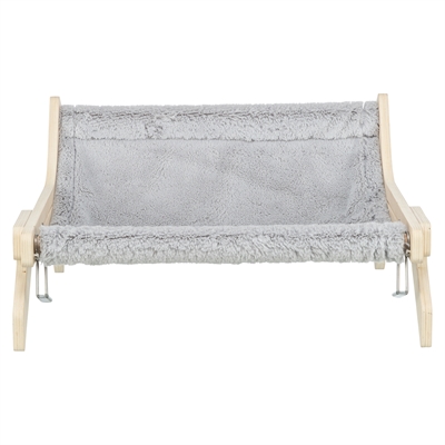 TRIXIE Hangmat Hout Onbehandeld Grijs 47×24×38 cm – Luxe Kattenrustplek