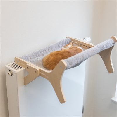 TRIXIE Hangmat Hout Onbehandeld Grijs 47×24×38 cm – Luxe Kattenrustplek