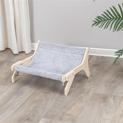 TRIXIE Hangmat Hout Onbehandeld Grijs 47×24×38 cm – Luxe Kattenrustplek