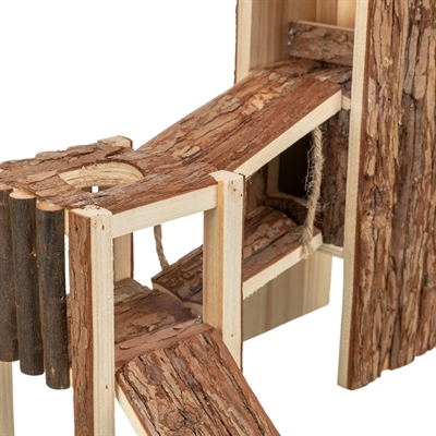 TRIXIE speelplaats Tjorven 32×19×29 cm – schorshout voor muizen/hamsters