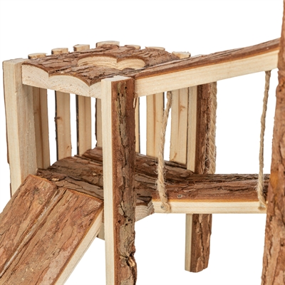 TRIXIE speelplaats Tjorven 32×19×29 cm – schorshout voor muizen/hamsters