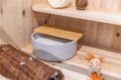 TRIXIE Zandbad Muizen/Hamsters Keramiek/Hout 20×20 cm – Afneembaar Platform