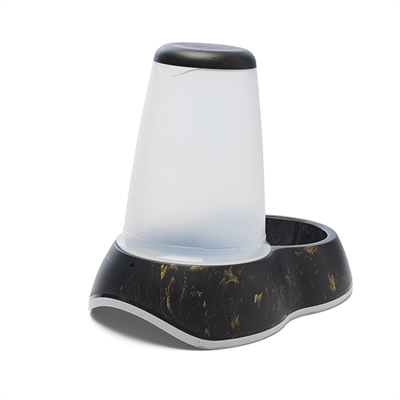 SAVIC Hondendrinkbak Loop Marble 3 L antislip bodem - Zwart/goud - 32,5x22x29 cm