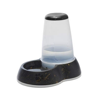 SAVIC Hondendrinkbak Loop Marble 3 L antislip bodem - Zwart/goud - 32,5x22x29 cm