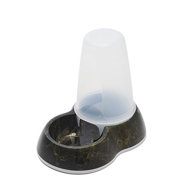 SAVIC Voerdispencer Loop Marble Zwart/Goud 26×17,5 cm – 1,5 L