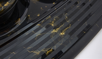 SAVIC Voerbak Drinkbak Butler Marble Zwart/Goud 45×36 cm – 2x300 ml