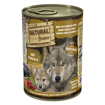 NATURAL GREATNESS hondenvoer Beef/Iberisch Varkensvlees 400 gr – Graanvrij