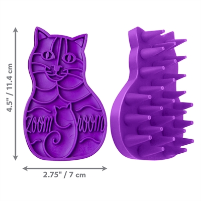 KONG Kattenborstel Zoomgroom Paars 11,5×7×3 cm – Siliconen