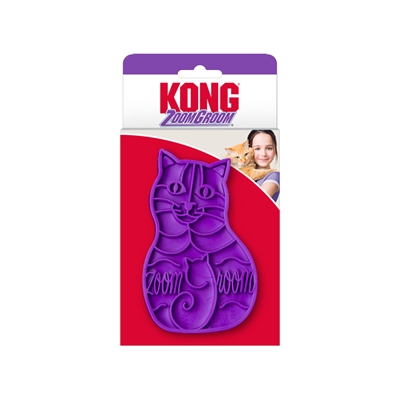KONG Kattenborstel Zoomgroom Paars 11,5×7×3 cm – Siliconen