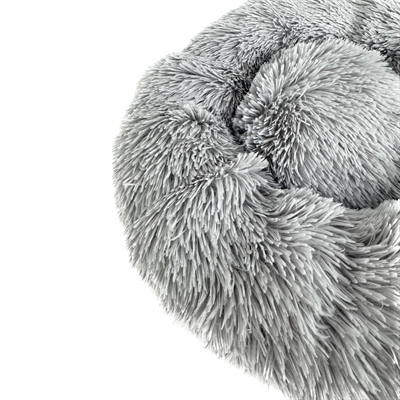 SAZZZ Hundekorb flauschig hellgrau 65×65 cm - weich und bequem