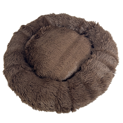 SAZZZ Hondenmand Fluffy - Zachte vulling & opstaande randen - Bruin - 65x65x15 cm