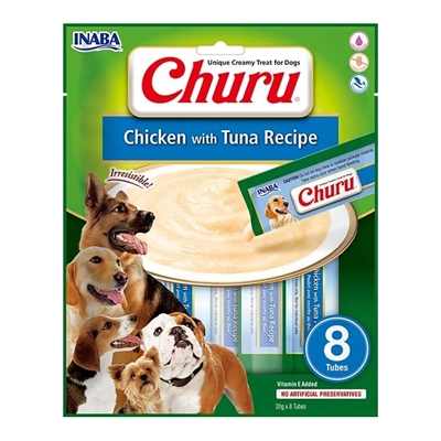 INABA Hundesnack Churu Huhn mit Thunfisch 8×20 gr - Leckerli