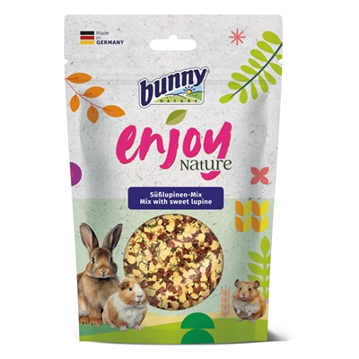 BUNNY NATURE Snackmix Zoete Lupine 100 gr – Rood en Groene Paprika