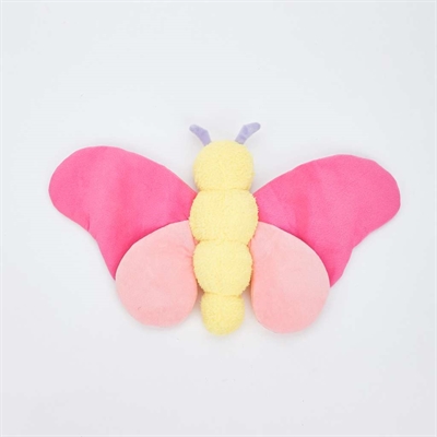 FOFOS Hondenknuffel Jumbo Butterfly zacht pluche met pieper & crinkle - roze - 25x38x10 cm