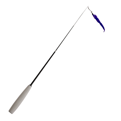 EASYPETS Kattenhengel Uitschuifbare Worm | Interactief & stimuleert jachtinstinct - Paars - 26-80 cm