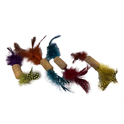 FOFOS Kattenspeeltje OPB Cork A Dot – kurk met veren