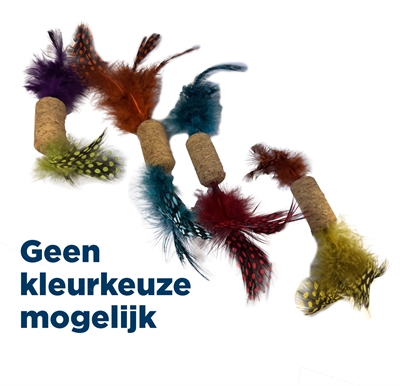 FOFOS Kattenspeeltje OPB Cork A Dot – kurk met veren