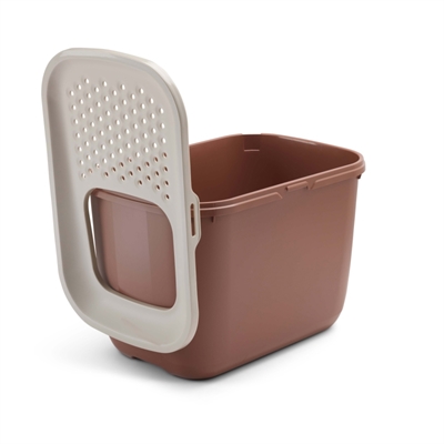 SAVIC kattenbak Hop In 58,5×39×39,5 cm – Champagne Roze/Terracotta