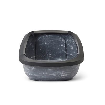 SAVIC Kattenbak Aseo Jumbo Marble Grijs/Zwart 67,5×48,5 cm – Hygiënisch