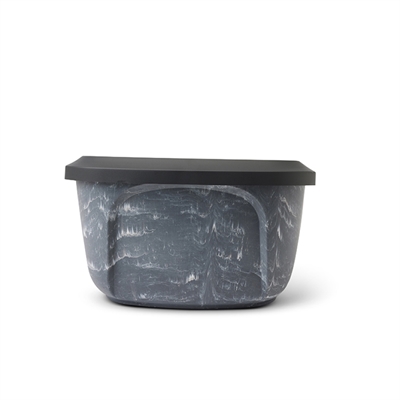 SAVIC Kattenbak Aseo Jumbo Marble Grijs/Zwart 67,5×48,5 cm – Hygiënisch