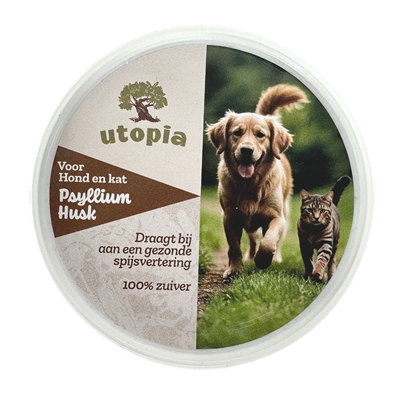 UTOPIA Psyllium Husk 150 gr – Vezelrijk supplement voor honden en katten