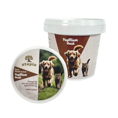 UTOPIA Psyllium Husk 150 gr – Vezelrijk supplement voor honden en katten