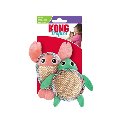 KONG KatSpeelgoed KONG Tropics Pals 14×2,5×15 cm – Set van 2