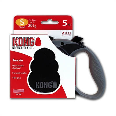 KONG Roller Line Terrain Black 5m - Einziehbare Leine bis zu 20 kg
