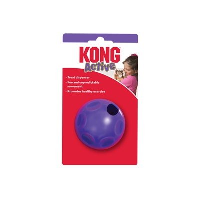 KONG Kat Treat Dispensing Voerbal 6,5×6,5×7,5 cm – Interactief Speeltje