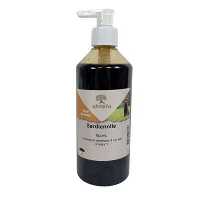 UTOPIA Sardienolie 500 ml – Omega 3-vetzuren voor honden