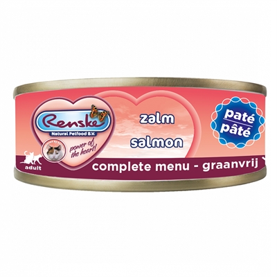 RENSKE Kat Paté Zalm Graanvrij 24x70 gr – Compleet & Glutenvrij