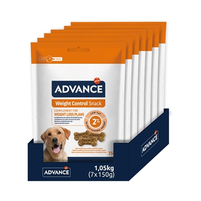 ADVANCE hondenvoer Weight Control Snack 7x150 gr – laag vet gehalte
