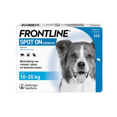 FRONTLINE Hund Spot On 3 Pipetten M 10-20 KG - Floh- und Zeckenschutz