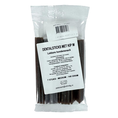 I AM Dental Sticks met kip - ondersteunt gebit, vermindert tandplak - M 140 g (7 st)