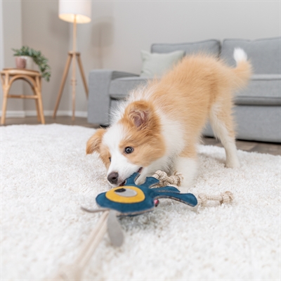 TRIXIE Honden speeltje Monster Leer met Touw 47 cm – zonder piep