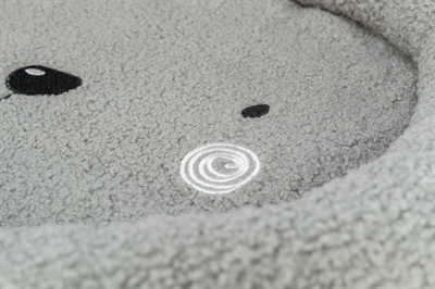 Trixie Hondenmand Junior Grijs 50×40 cm – Zachte Teddy Stoffen Mand