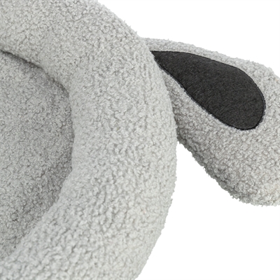 Trixie Hondenmand Junior Grijs 50×40 cm – Zachte Teddy Stoffen Mand